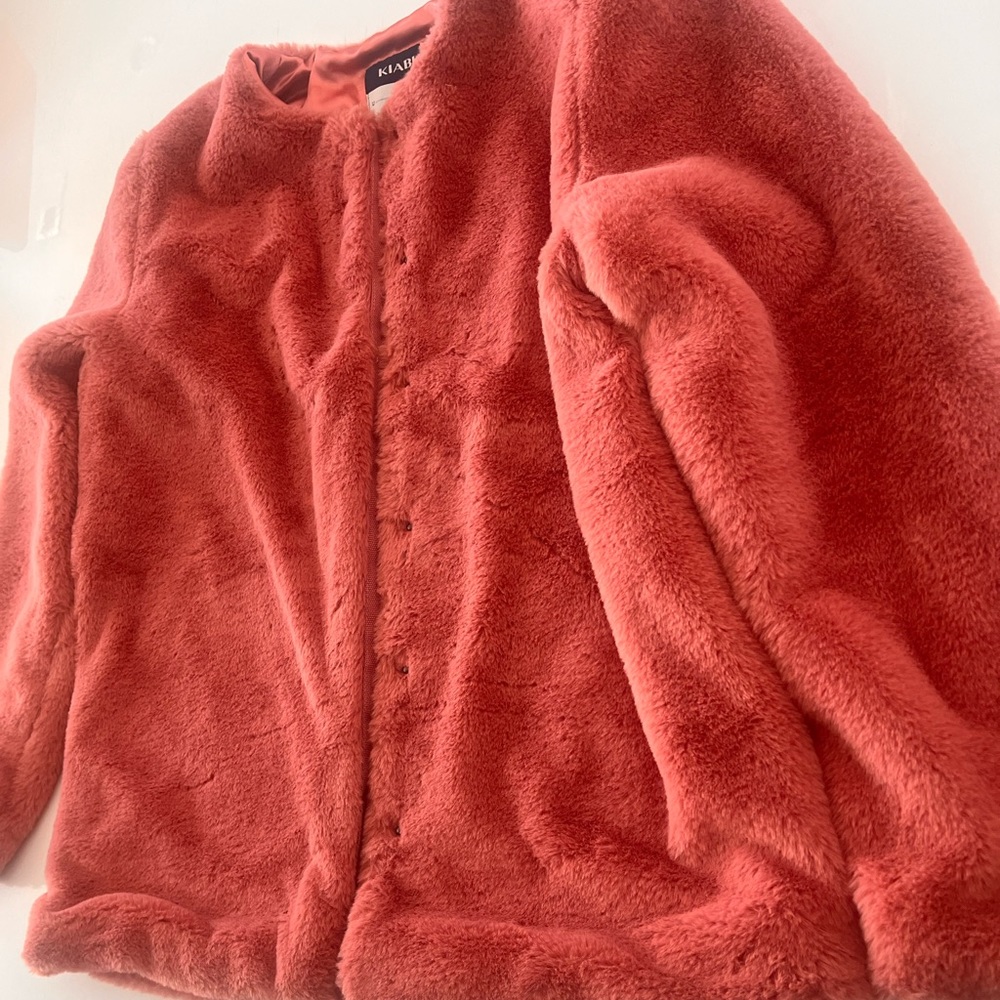 Faux fur jacket, girls, 12.